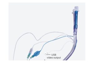 Camjoy DD101 Disposable Video Double Lumen Tubes Connector and video output detail